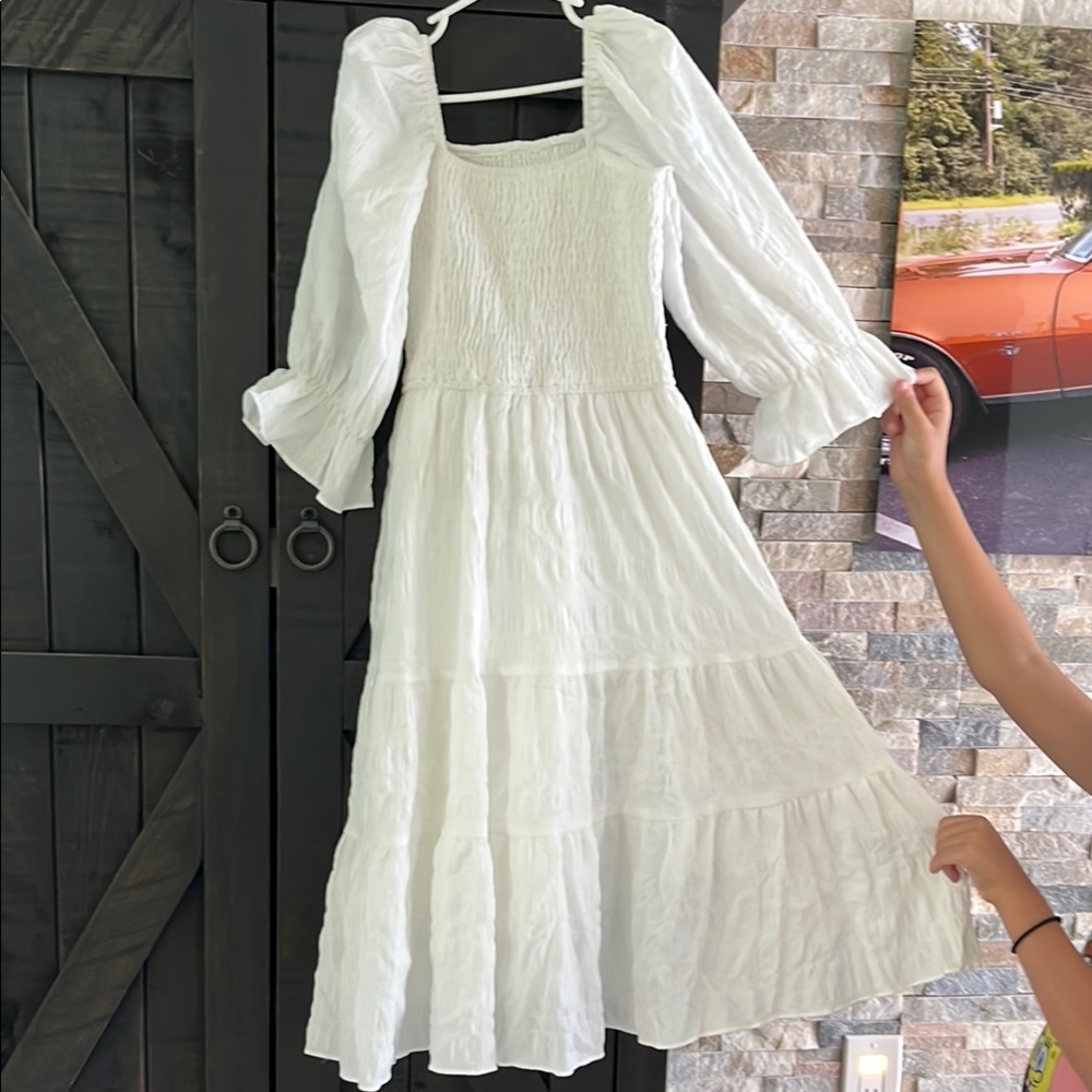 Joyfolie Elegant White Girls Dress